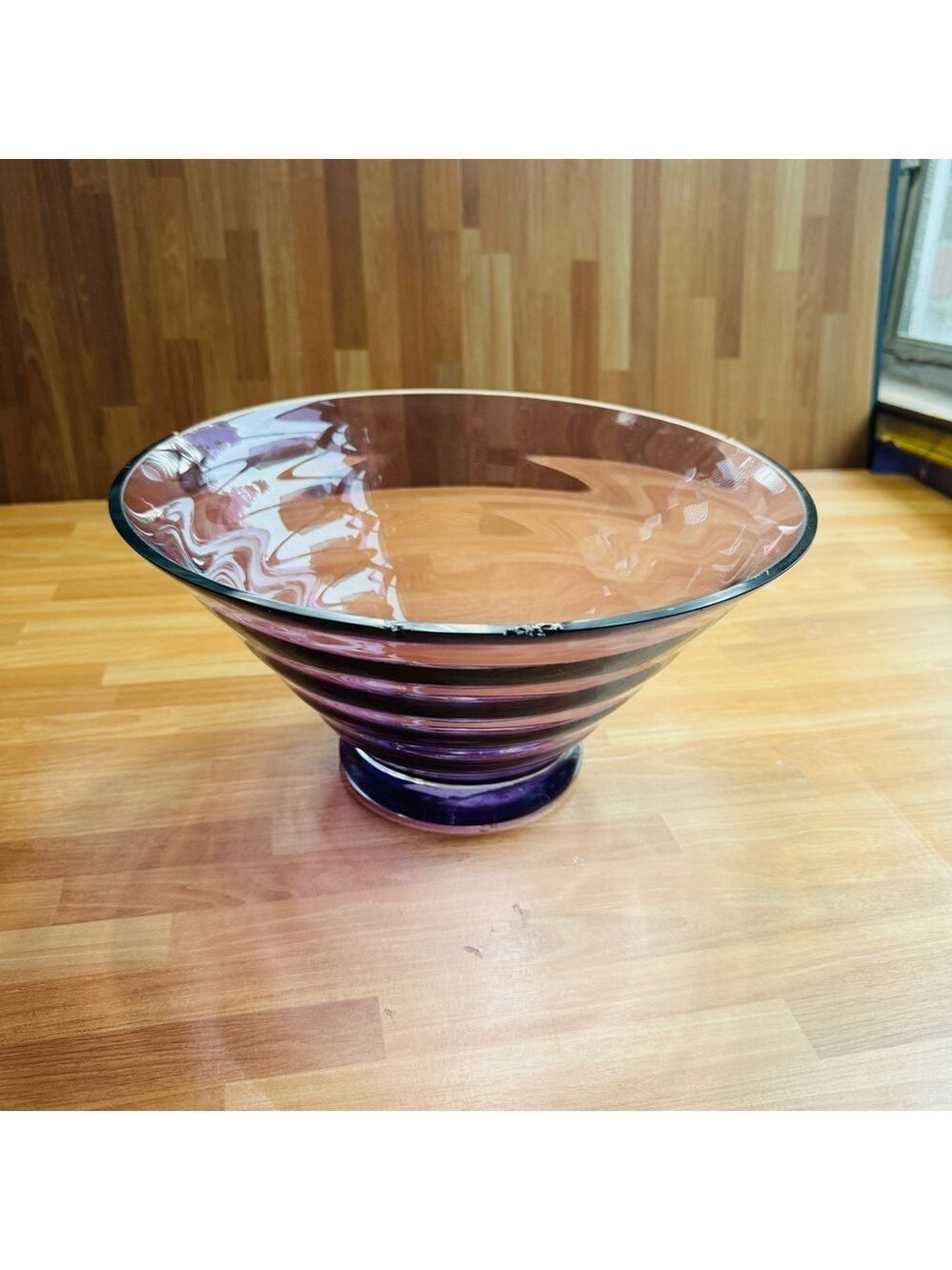 Amethyst rippled vintage bowl